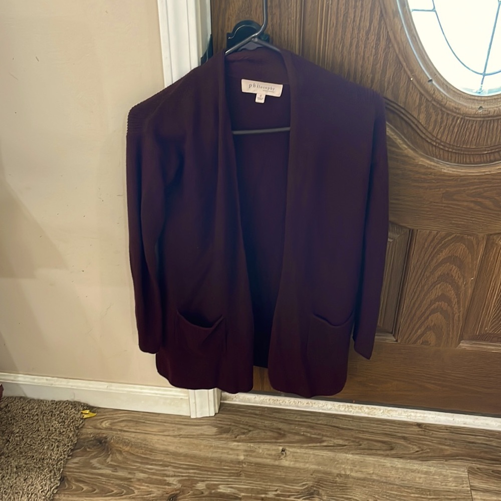 Burgundy Philosophy Cardigan